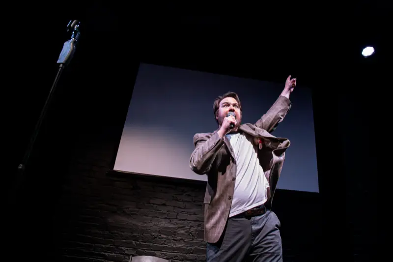 Jordan Moeller performing at DC Sketchfest 2025